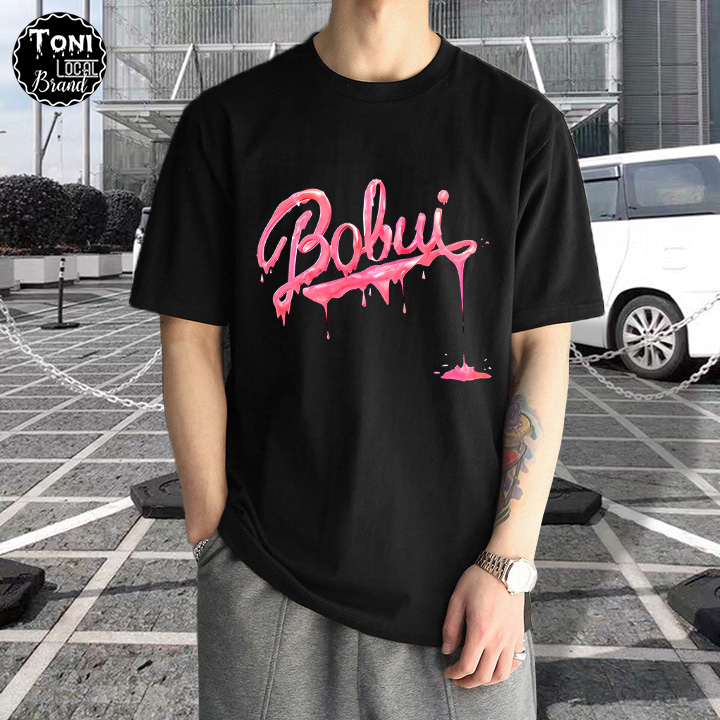 Áo Thun Tay Lỡ Local Brand BOBUI Cotton 100 form rộng nam nữ Unisex