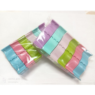 Set 12 kẹp càng cua 5 răng vuông mix màu