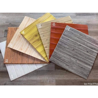 Xốp dán tường giả gỗ, giả đá 3D kt 70 x70cm sang trọng