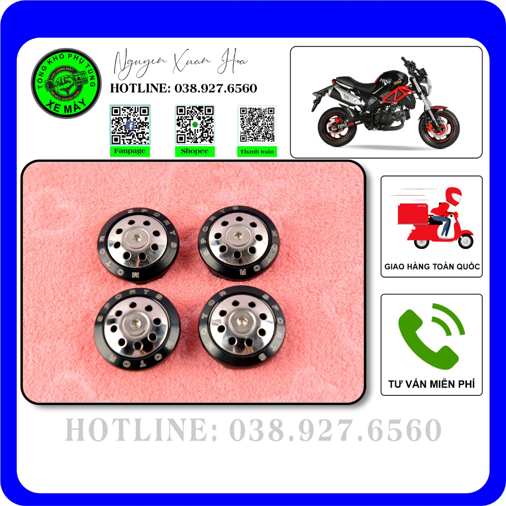 Nút bịt trang trí khung Du1/ Du2/ Ducati mini/ Ducati 110 (Hàng nhập khẩu chuẩn zin)
