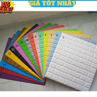 Xốp Dán Tường Giả Gạch 3D 77cm x 70cm Cao Cấp Cách Âm Cách Nhiệt Giá Rẻ Nhất Tốt Nhất