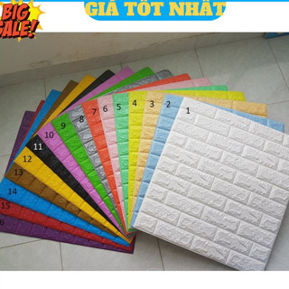 HCM Sỉ - Giấy/Xốp Dán Tường Giả Gạch 4mm Cao Cấp Cách Âm Cách Nhiệt Giá Rẻ Nhất Tốt Nhất