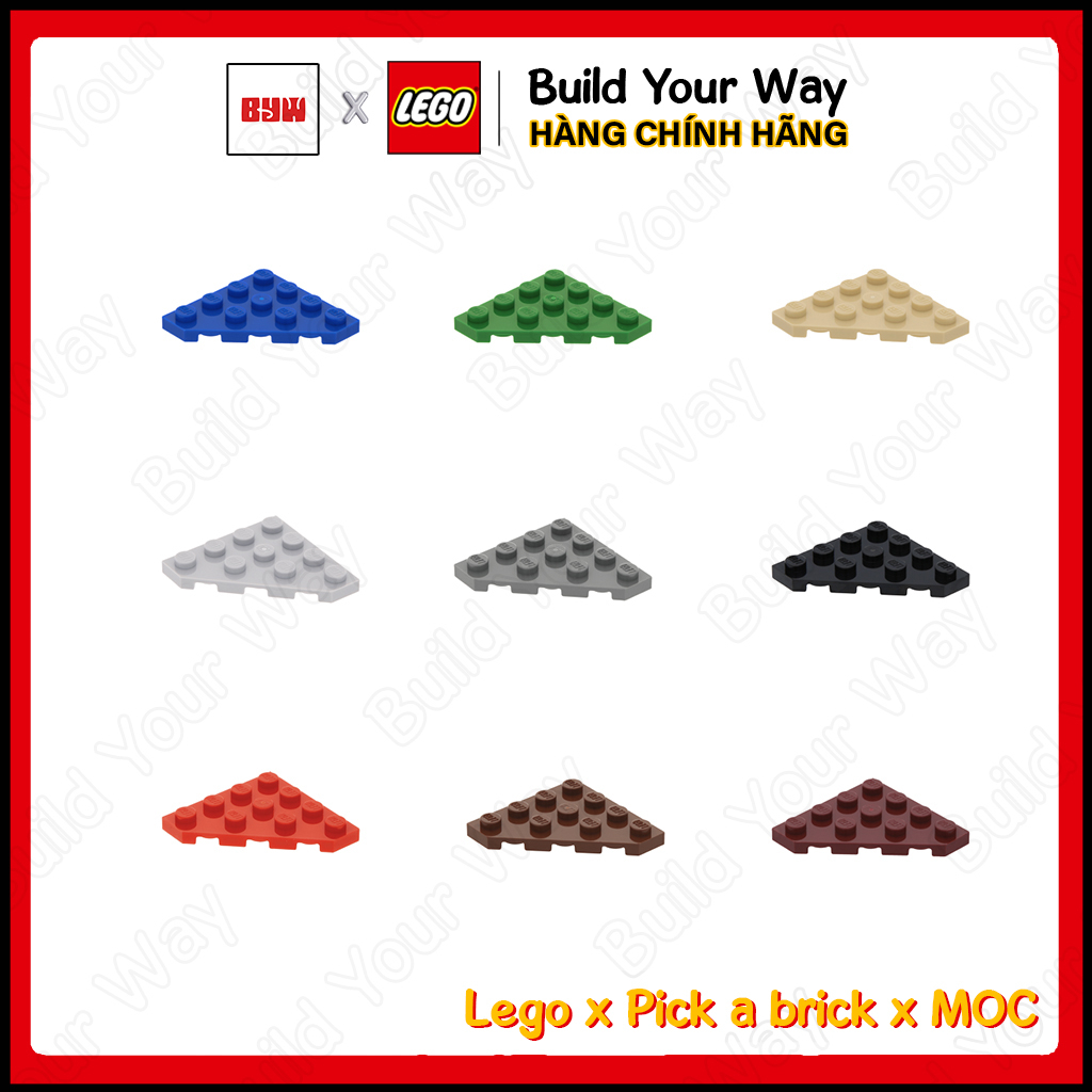 Gạch Lego chính hãng Tấm chéo tam giác 4x4 / Part 30503: Wedge, Plate 4 x 4 Cut Corner
