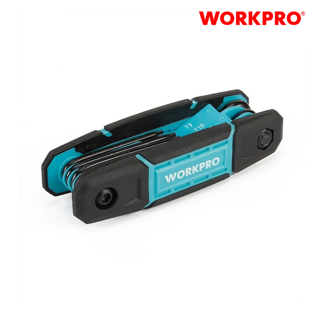 Bộ lục giác đầu hình sao, kiểu gấp làm bằng thép hợp kim CR-V, Workpro - WP222030