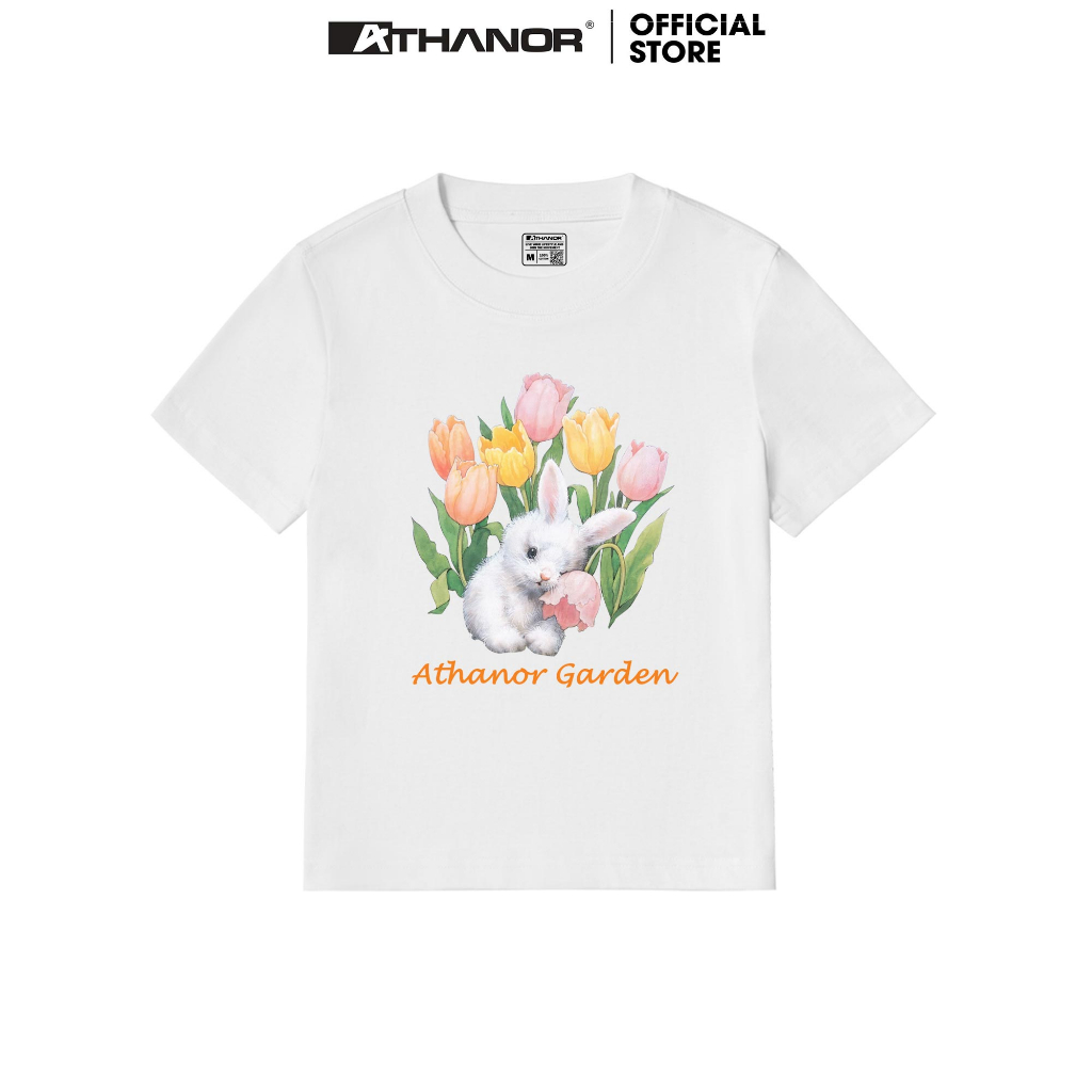 Áo Thun Baby Tee Tulip ATHANOR dáng ôm cotton thoáng mát cổ tròn mẫu GARDEN