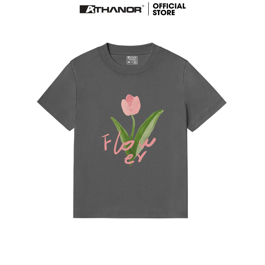 Áo Thun Baby Tee Tulip ATHANOR cổ tròn form slim ôm tay ngắn cotton mẫu TULIP ĐƠN