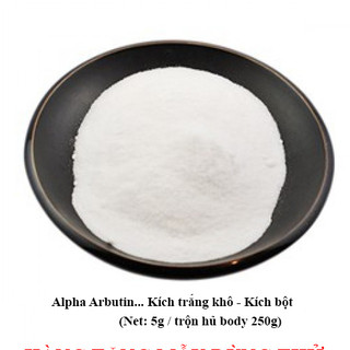 Kích trắng khô Alpha Arbutin 10g Trộn được hũ kem body 250g