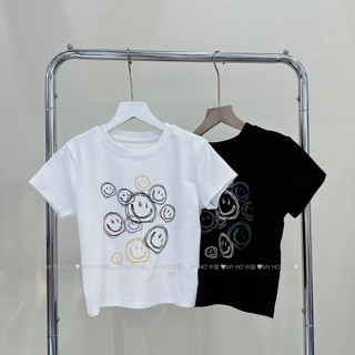 ÁO THUN CROPTOP MẶT CƯỜI SIÊU XINH GB3988554