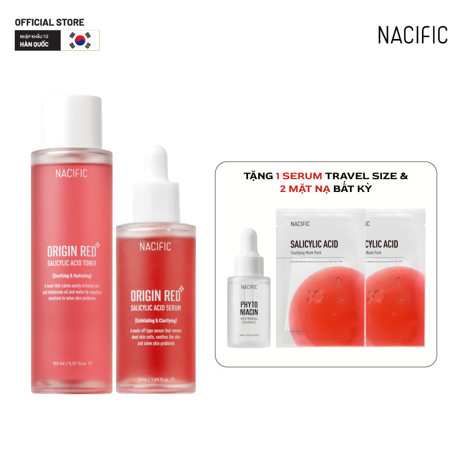 Combo Nacific Tinh chất Origin Red Salicylic Acid Serum 50ml +Nacific Origin Red Salicylic Acid Toner 150ml
