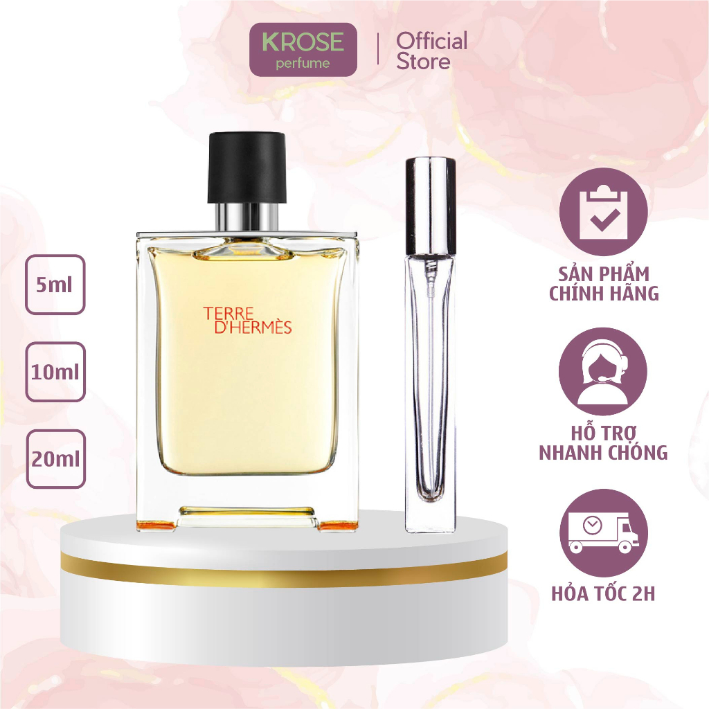 nước hoa nam Terre D'Hermèss EDT chiết 5ml, 10ml, 20ml