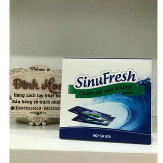 Muối rửa mũi xoang SinuFresh Cát Linh- Chính hãng 100% - Hộp 50 gói