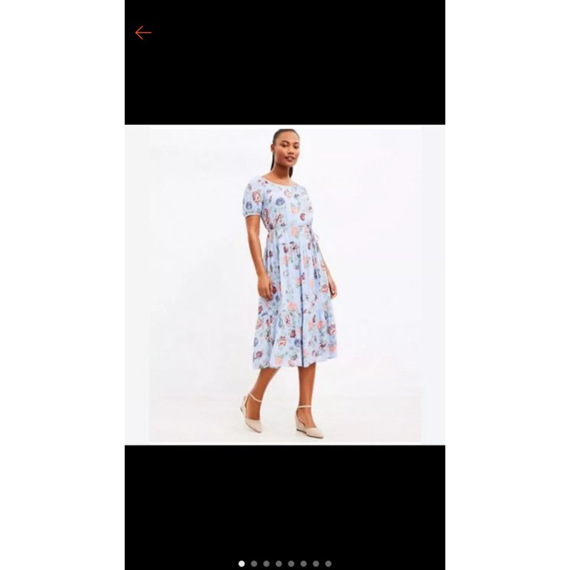 Đầm babydoll LOFT size S,M vải linen+ kate, phom nhỏ, S ngực 78-80, M: 88-90