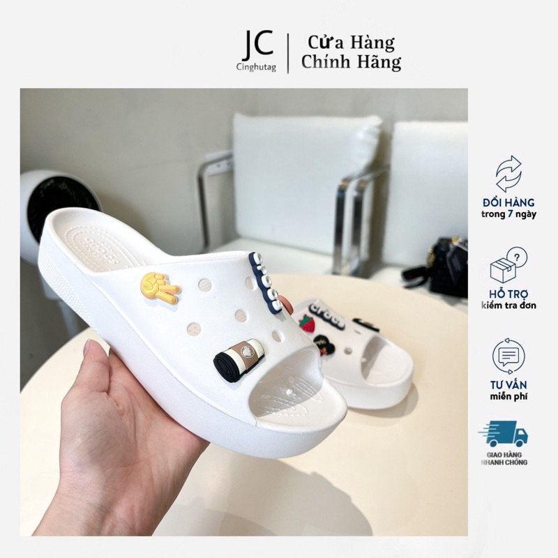 Dép crocs bánh mỳ cao 55cm ,Dép Cross chính hãng lỗi nhẹ đã fix hàng chuẩn tăng chiều cao - cinghutag
