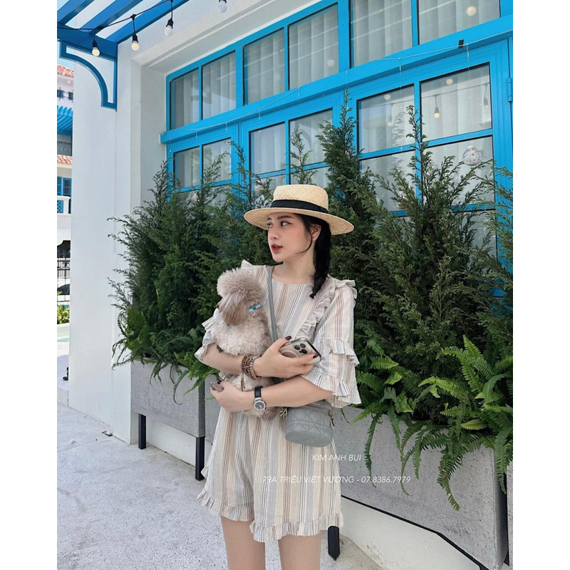 Jum kẻ bèo tay lửng siêu xinh Kim Anh Bùi[ Hàng Sẵn]
