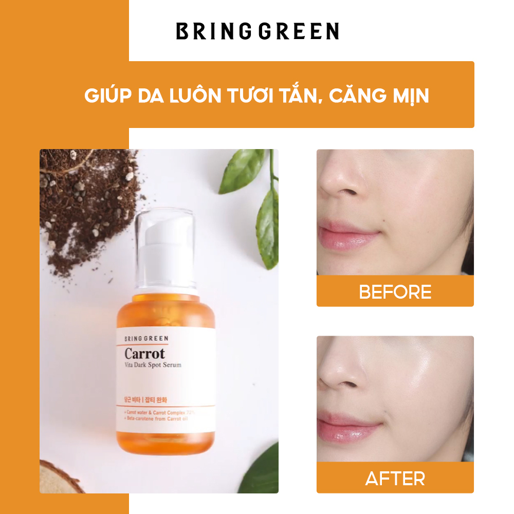 Tinh Chất Chiết Xuất Cà Rốt Ngăn Ngừa Vết Thâm BRING GREEN CARROT VITA DARK SPOT SERUM 45ml