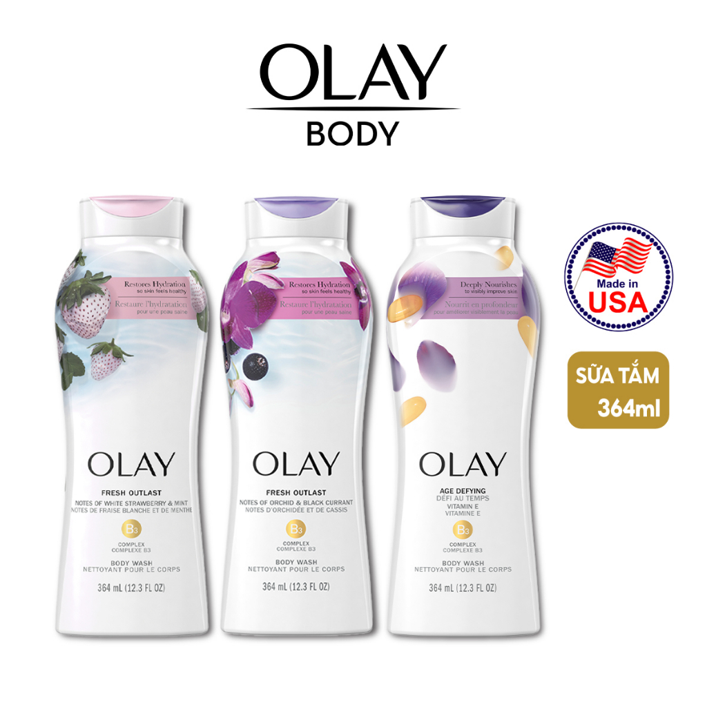 [Hàng Mỹ] Sữa tắm dưỡng da Olay nhiều mùi hương,dưỡng ẩm và cải thiện làn da sau 14 ngày sử dụng