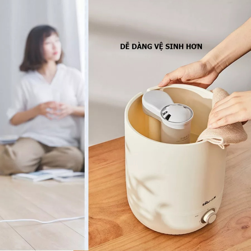 Máy phun sương Bear tạo ẩm máy khuếch tán tinh dầu 4.5L phun liên tục 8-12 tiếng