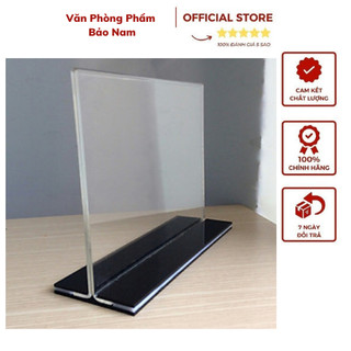 Menu mica để bàn a4 b-6025 297x210mm - khổ ngang,kích thước: 297x210mm chất liệu: mặt mica trong, chân đế màu đen dày