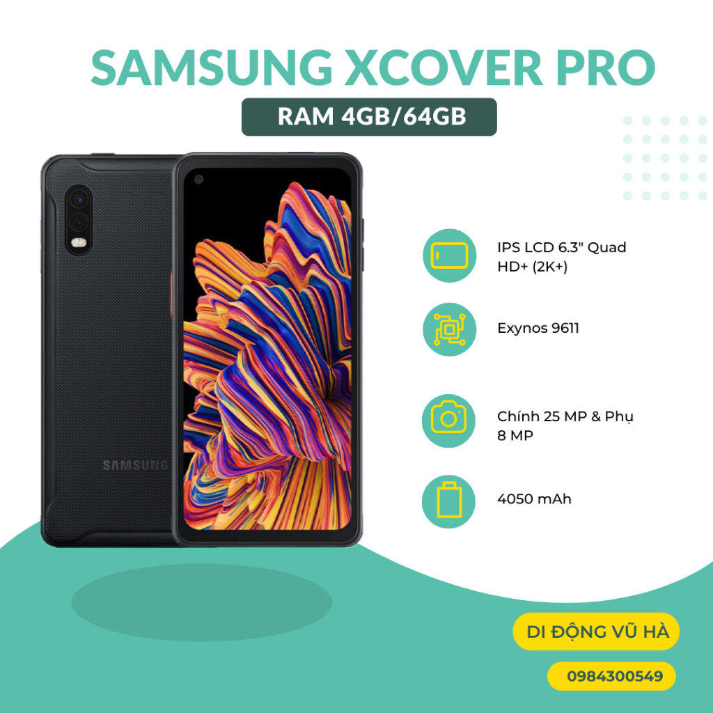 Điện thoại Samsung Xcover Pro 2sim Ram 4/64