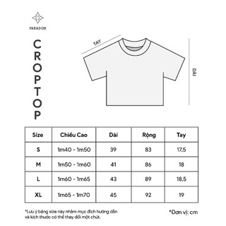 Áo thun croptop Paradox - High-class Coll. - BLEAK - Xám