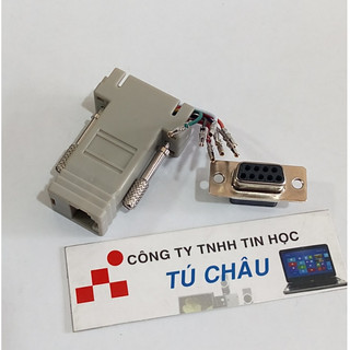 Đầu Com ra Lan: Đầu Com 9 Lổ Cái / Com 9 Kim Đực (DB9 - Hai hàng) ra Lan (RJ45)