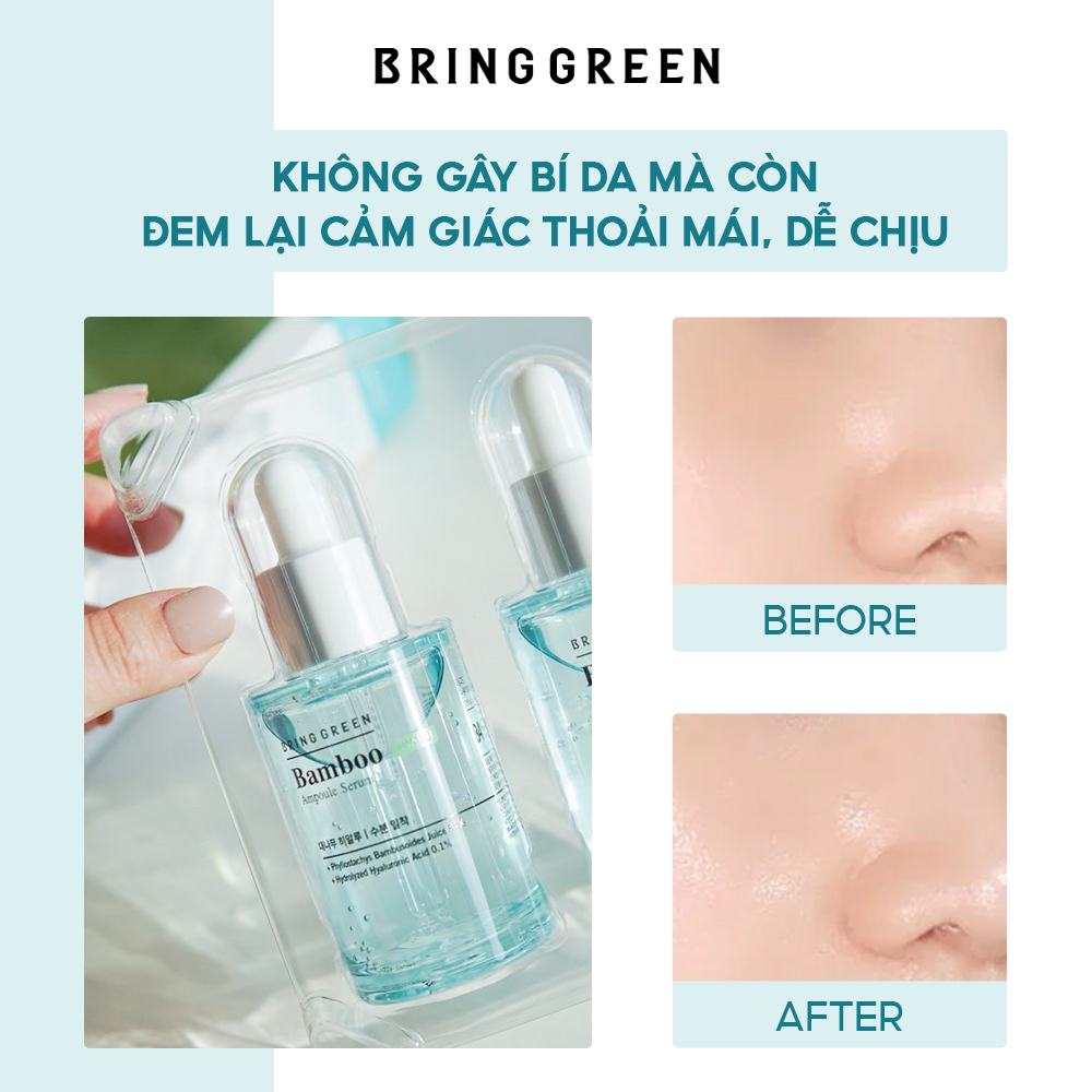 Tinh Chất Cấp Ẩm, Chống Oxy Hóa BRING GREEN BAMBOO HYALU AMPOULE SERUM 50ml