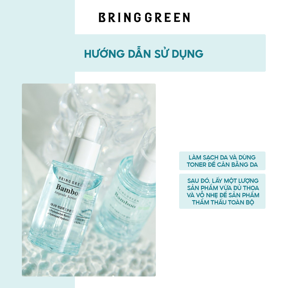 Tinh Chất Cấp Ẩm, Chống Oxy Hóa BRING GREEN BAMBOO HYALU AMPOULE SERUM 50ml