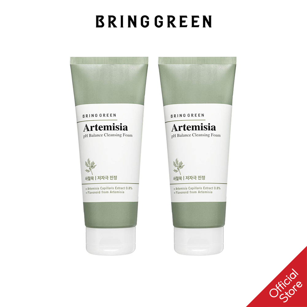 [Mã SGTTC30K giảm 30K] Sữa rửa mặt BRING GREEN ARTEMISIA PH BALANCED CLEANSING FOAM 200ML*2EA SET