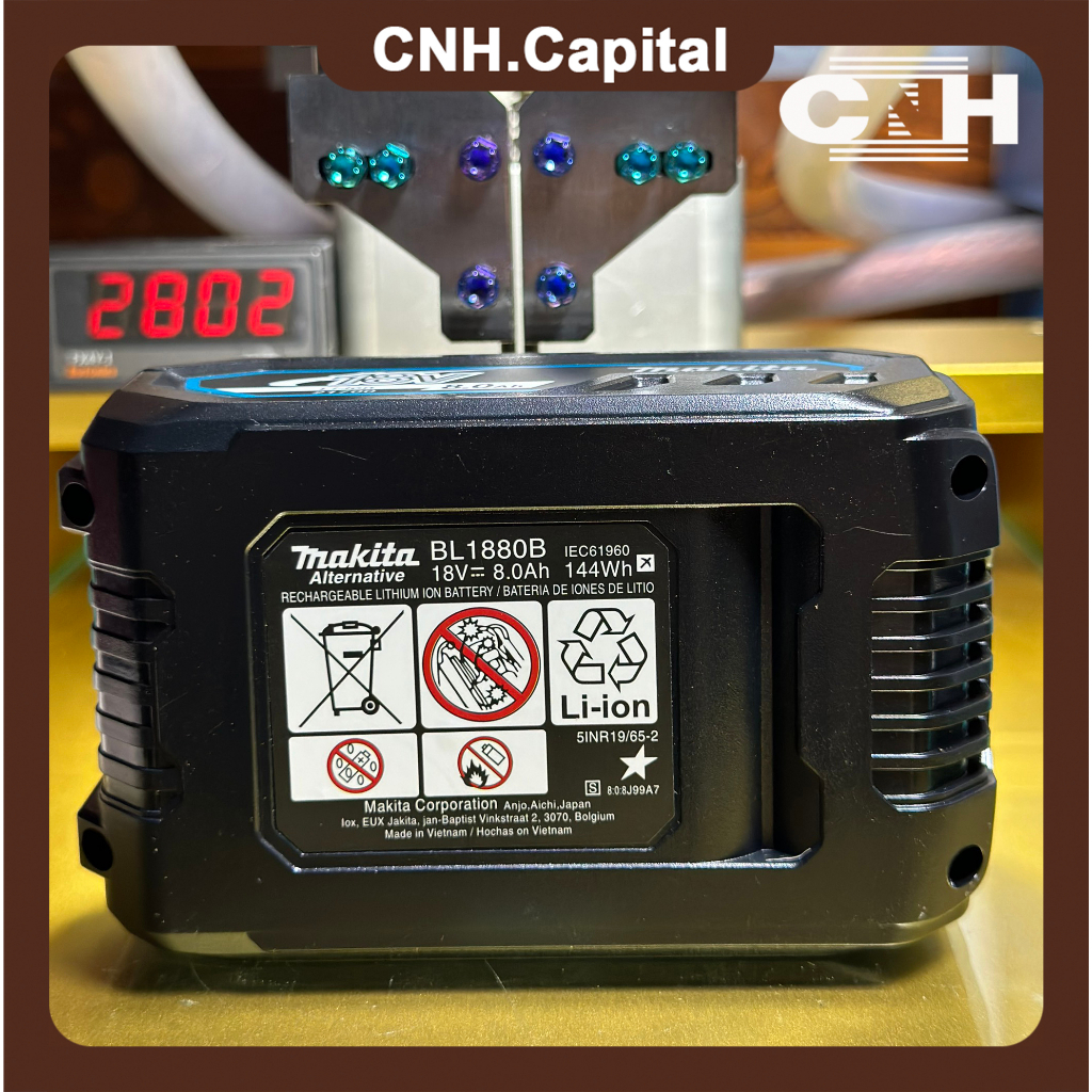 Pin MAKITA 18V - 10 cell 21700 8AH Nhận sạc zin