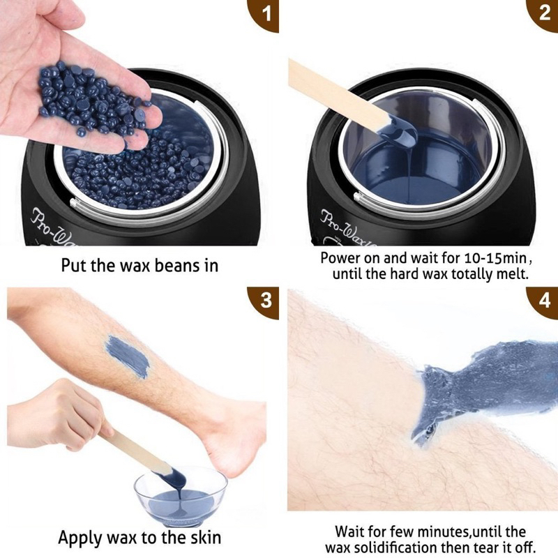 Sáp wax lông dạng hạt cao cấp beans 400g chuẩn tặng que wax