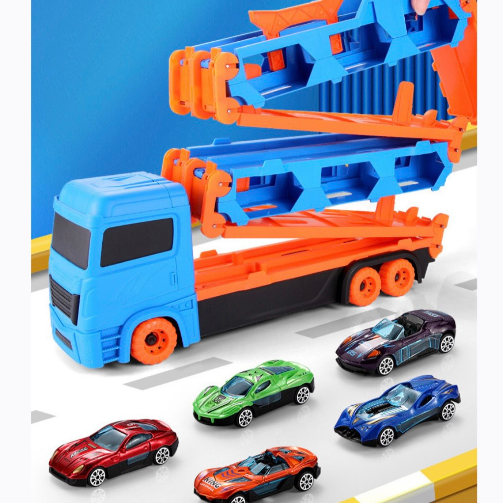 Xe đồ chơi 3 tầng mô hình đường đua xe dài 1.65 - 2m, mang lại sự hứng thú, kích thích sự tò mò cho trẻ