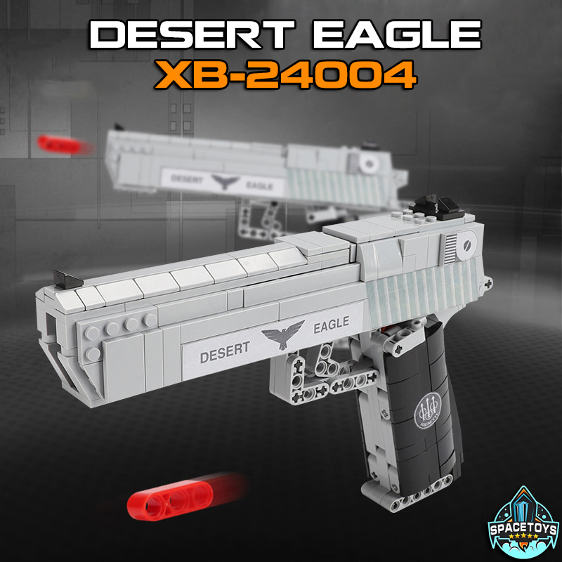 Độ Chơi Lắp Ráp Mô Hình CSGO, PUBG, FREE FIRE Súng Desert Eagle Silver Lục Bạc Model XB24004 Với 500+ Mảnh Ghép