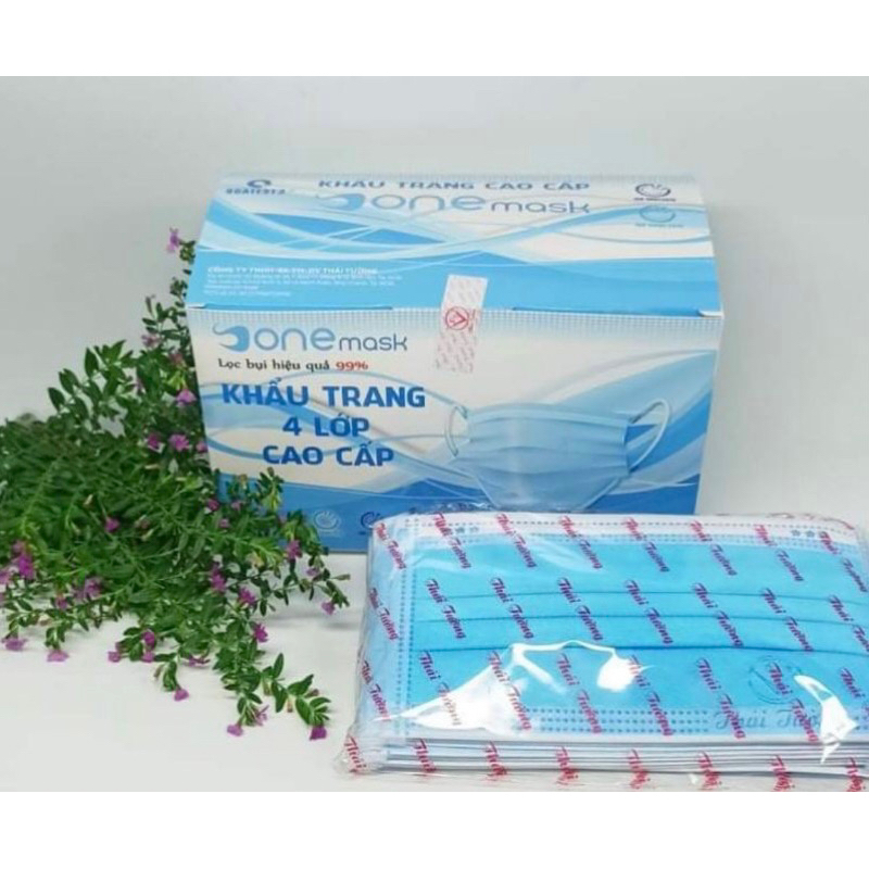 Khẩu trang y tế thái tường màu xanh,hộp 50 cái