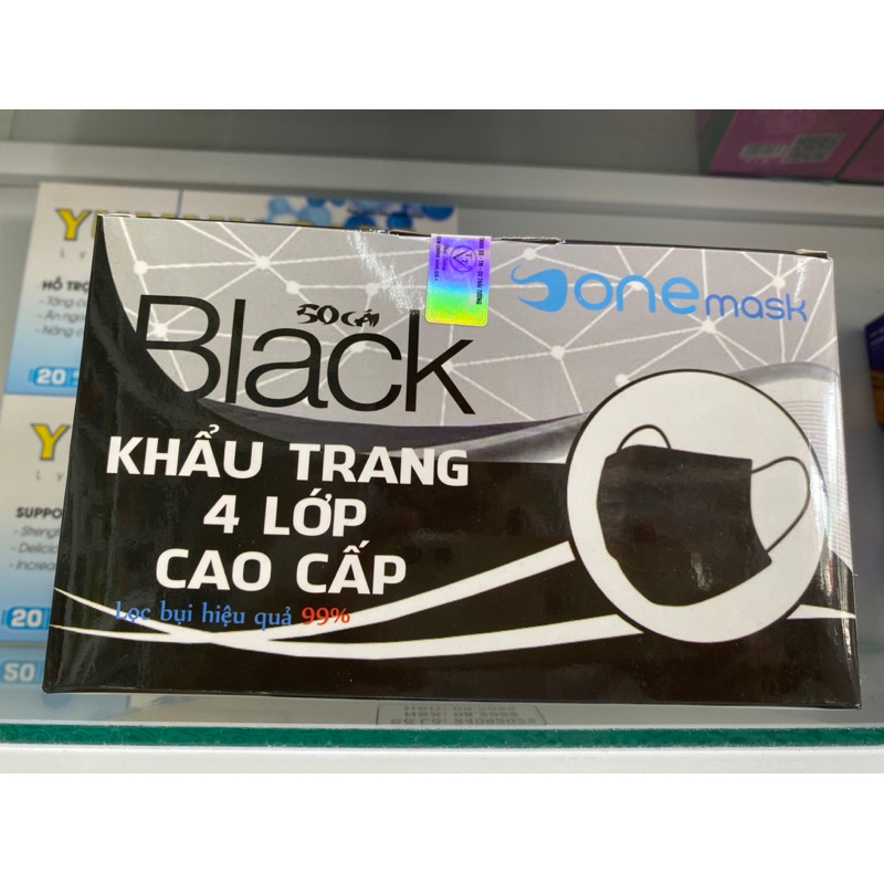 Khẩu trang y tế thái tường màu đen,hộp 50 cái