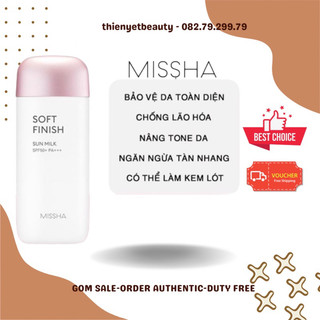 Soft finish Sun Milk - Kem chống nắng all-around Safe Block Soft finish SUNMILK SPF PA+++