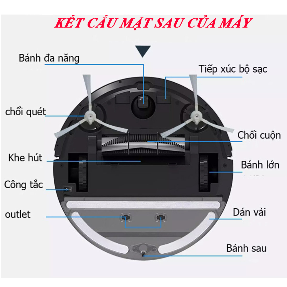 Robot hút bụi tự động BOSINGWA-KAW Làm Sạch Sàn Nhà, Điều Khiển Từ Xa Dễ Dàng - Bảo hành chính hãng