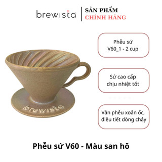 Phễu lọc cà phê V60 cao cấp Brewista Dripper - Coral