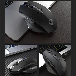 Chuột không dây Pin Sạc Inphic PM6 - Chuột gaming Bluetooth, Wireless cao cấp chống ồn bấm siêu êm.