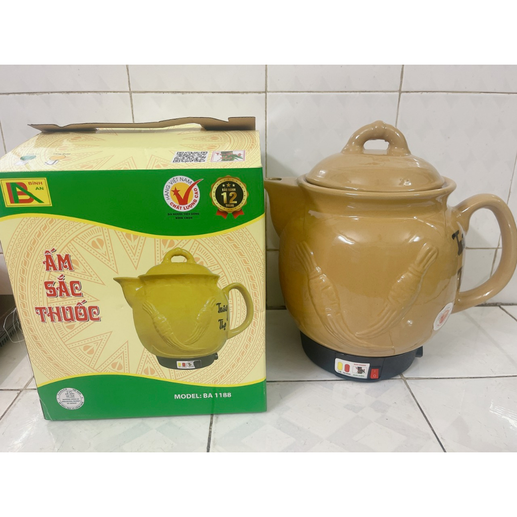 Ấm săc thuốc Trường Thọ 5L BA-1188 - Tặng ly cầm tay