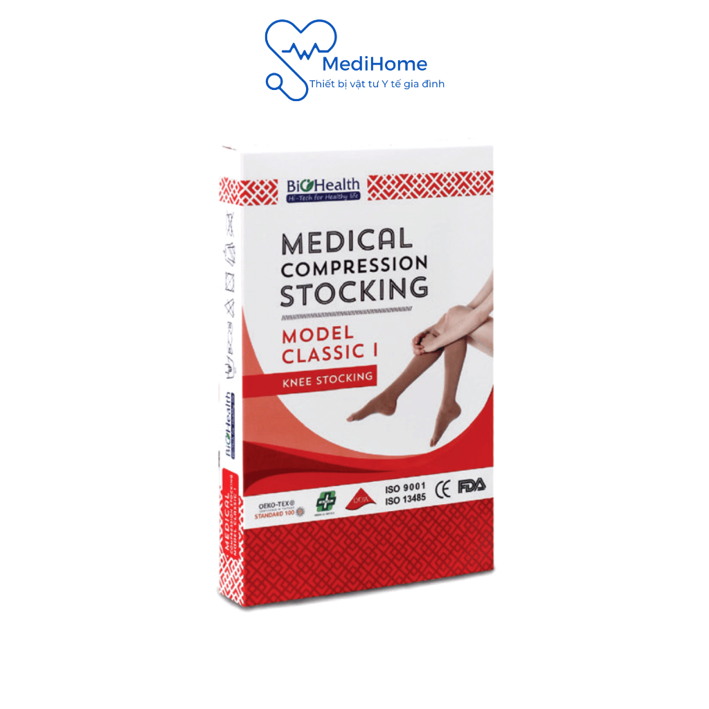Vớ gối y khoa BioHealth Classic AD Medical Compression Knee Stocking- MediHome