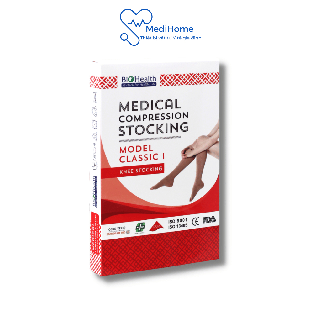 Vớ gối y khoa BioHealth Classic AD Medical Compression Knee Stocking- MediHome