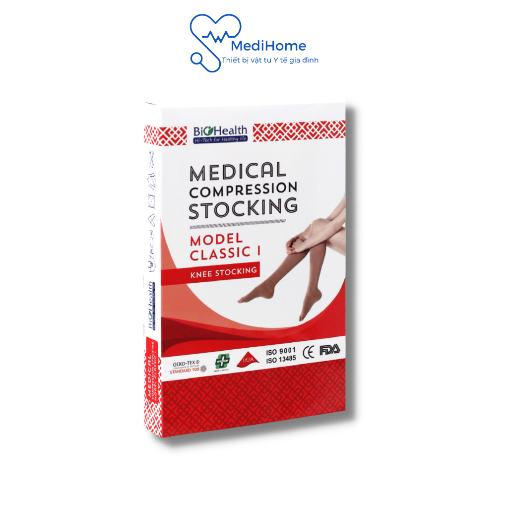 Vớ gối y khoa BioHealth Classic AD Medical Compression Knee Stocking- MediHome