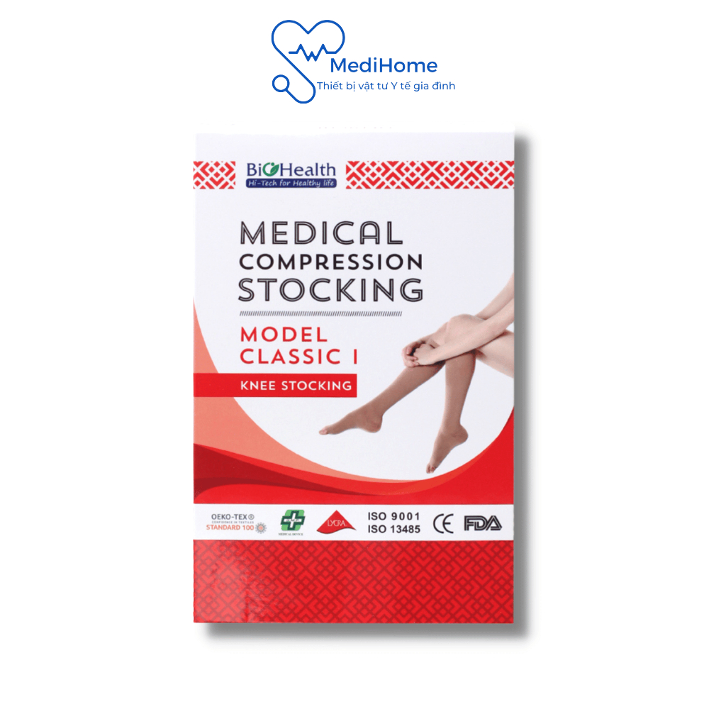 Vớ gối y khoa BioHealth Classic AD Medical Compression Knee Stocking- MediHome