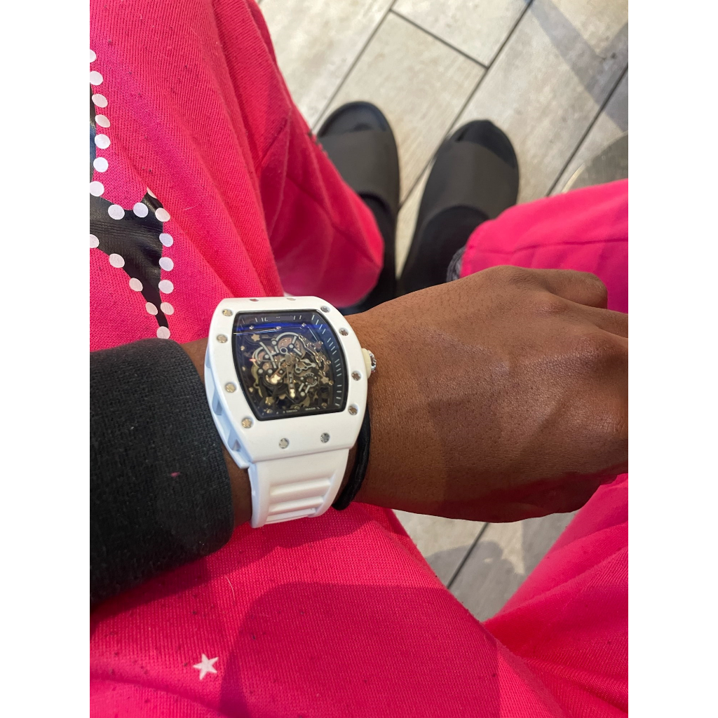 Đồng hồ nam richard mile openwork máy pin dây cao su, size 42x62mm