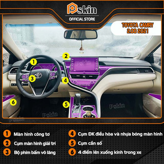 Dán PPF trong suốt bảo vệ nội thất xe Toyota Camry 2.0Q 2022-2024