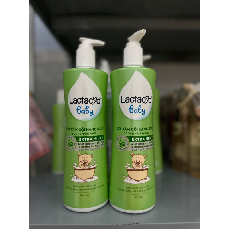 SỮA TẮM GỘI LACTACYD MILKY 500ML CHO BÉ