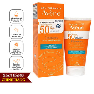 Kem Chống Nắng Dành Cho Da Dầu Mụn Avene Mattifying Cleanance Sunscreen / Avene Dry Touch Fluide SPF50+ 50ml