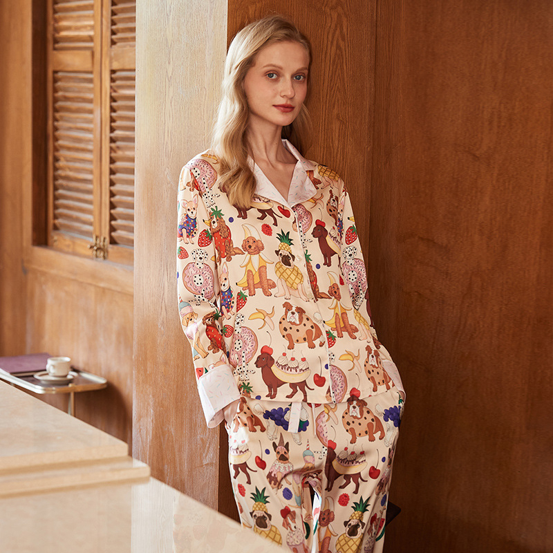 Yellow Floral Printed Long PJ
