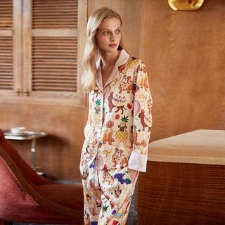 Yellow Floral Printed Long PJ
