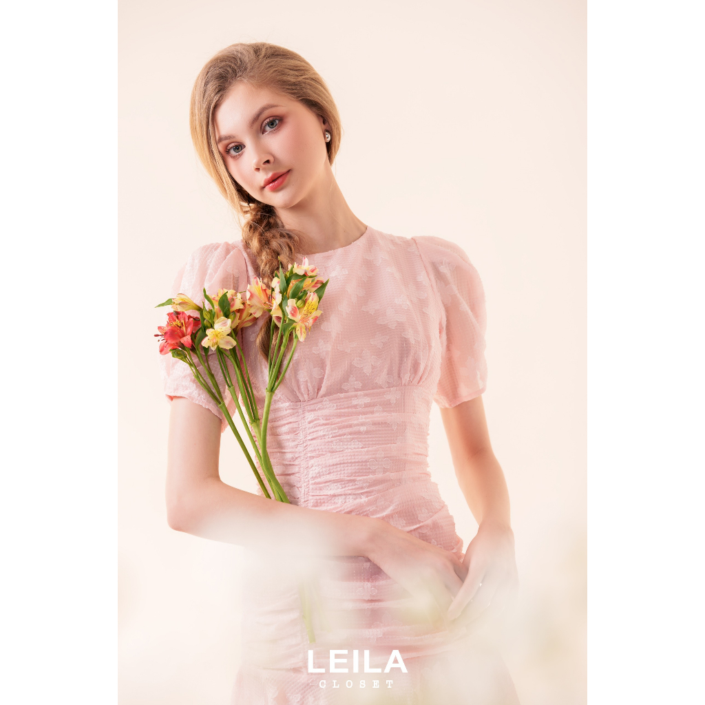 Đầm Russy voan hoa thêu - Leila closet